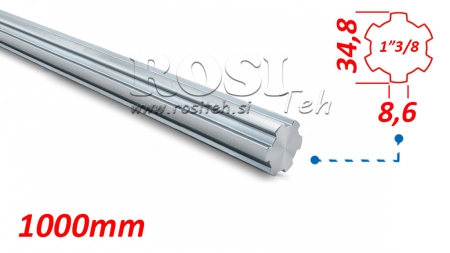 WORM P.T.O. SHAFT 1 3/8 L1000