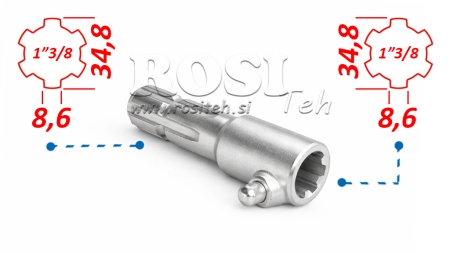 P.T.O. ADAPTER WITH PIN FROM 1