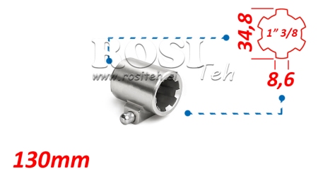 KARDANADAPTER MED PINNE 1-3/8 (130 mm)