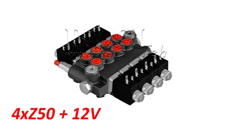 VALVOLA IDRAULICA 4xZ50+12V DC