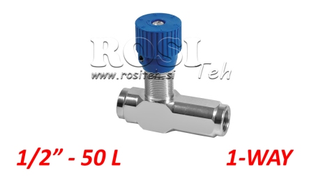 FLOW REGULATOR VRFU - DAMPING NON-RETURN VALVE 1/2 UNIDIRECTIONAL - 50LIT