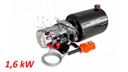 MINI HÜDRAULILINE JÕUÜKSUS 12V DC - 1.6kW = 2.1cc - 8 liitrit - ühefaasiline seade (metall)
