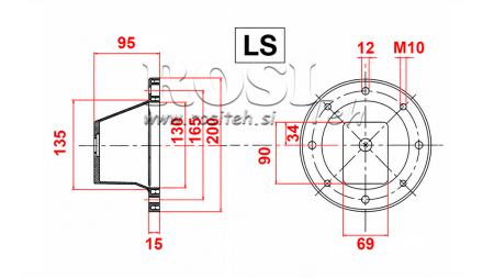 KUPPLUNGSGLOCKE LS LS201 (EM0,55-1,5kW/GR1)