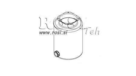 RESERVATÓRIO DE METAL ROLLO PP 8 LITROS HORIZONTAL-VERTICAL