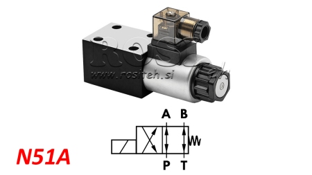 HIDRAULISKAIS ELEKTROMAGNĒTISKAIS VĀRSTS KV-4/2 CETOP 3 12/24/230V N51A