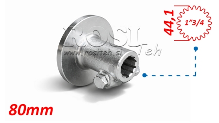 KARDĀNA ADAPTERIS AR ATLĒGU UN TAPU 1-3/4 (80 mm) (20 RIEVAS)
