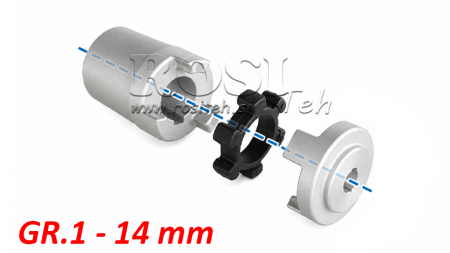 GUMMIKUPPLUNG ND2 (0,25-0,37kW)  14mm/GR1