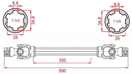 ECO KARDAN 890mm 30-75HP STANDARD