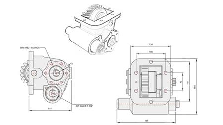 Dimensões DA BOMBA HIDRÁULICA - IVECO 475 SMLX