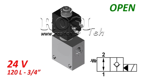 2-WAY VALVE 3/4 (NO) 24V - 120LIT