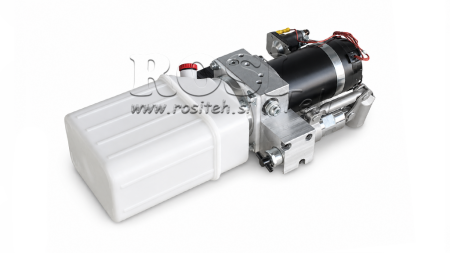 MINI HÜDRAULILINE ÜKSUS 24V DC - 0.8KW = 0.5CC - 1.5 LIITRID - ÜHEKÜLGNE ÜKSUS (PVC) KÄSIPUMPAGA