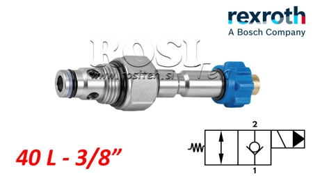 HID. ATVĒRTA ELEKTROMAGNĒTISKĀ KONTROLLERA 2-VIRZIENU VĀRSTAM REXROTH 3/8 40-LIT