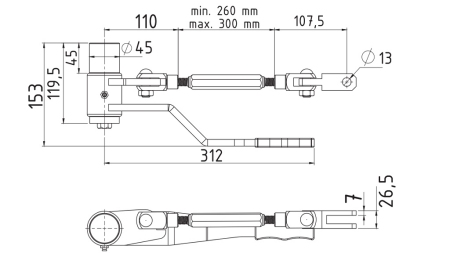 MANIVELA DE FECHAMENTO DO PAINEL LATERAL - TRASEIRO