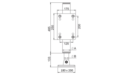 HYDRAULICKÁ NOHA DVOSMĚRNÁ 365mm - 5.000kg