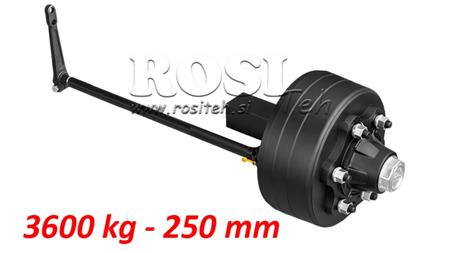 POLONÁPRAVA S BRZDAMI 3.600 kg l.250 mm