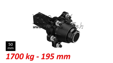 PUSASS BEZ BREMZĒM - 1700 kg (6 SKRŪVES) - 195 mm