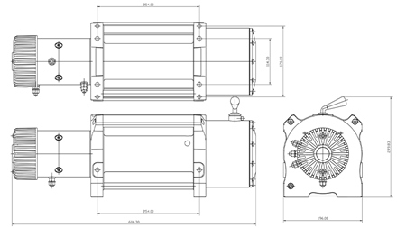 24 V ELEKTRISKĀ VINČA RS-20000 - 9100 KG - TĒRAUDA TROSE - ECO