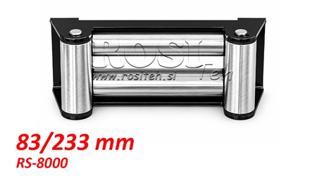 RULLĪŠU VADOTNE TĒRAUDA TROSEI (RS-8000) - 83 x 233 mm