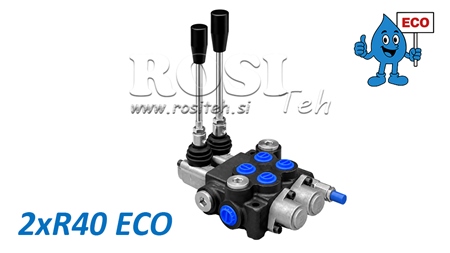 HIDRAULISKAIS ROKAS VĀRSTS – 2 SEKCIJU SADALĪTĀJS 2xR40 ECO