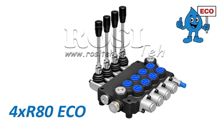 HIDRAULISKAIS ROKAS VĀRSTS – 4 SEKCIJU SADALĪTĀJS 4xR80 ECO