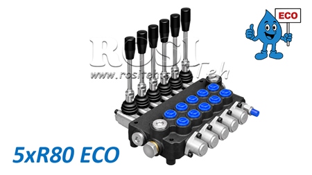 HIDRAULISKAIS ROKAS VĀRSTS – 5 SEKCIJU SADALĪTĀJS 5xR80 ECO
