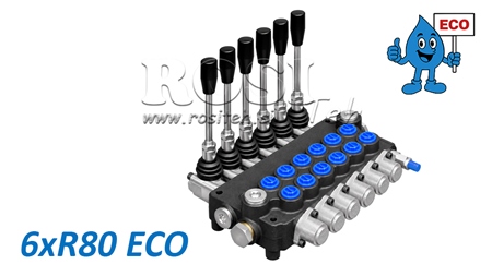 HIDRAULISKAIS ROKAS VĀRSTS – 6 SEKCIJU SADALĪTĀJS 6xR80 ECO