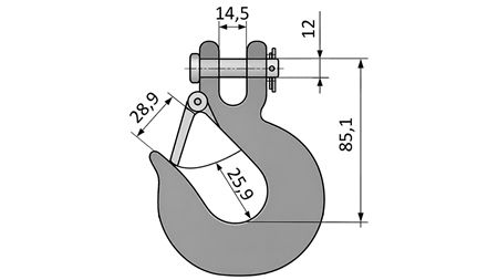 ĀĶIS AR DROŠĪBAS FIKSATORU - 3000 KG