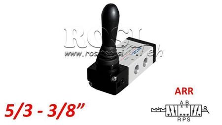 PNEIMATISKAIS MANUĀLAIS VĀRSTS 5/3 3/8 PRT-0852-ARR MANUĀLAIS ATGRIEZUMS