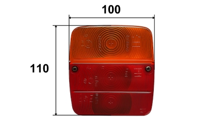 LUZ QUADRADA TRASEIRA DIREITA 3 POSIÇÕES