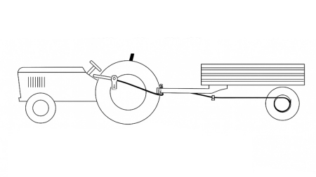 TRÆKHAANDTAG TIL TRAILER HÅNDBREMSER SÆT MED KABEL 2.3M
