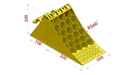 CALÇO PLÁSTICO HOMOLOGADO DIN 76051/E53 6.500 KG