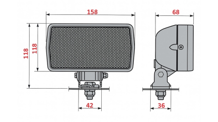 LUZ DE TRABALHO PARA TRATOR COBO HALÓGENA