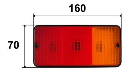 LUZ RETANGULAR TRASEIRA 3 POSIÇÕES