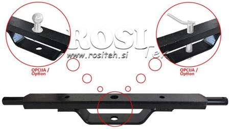 HYDRAULICKÝ KROSSBAR TRAKTORA KATEGÓRIA 2 S MONTÁŽNYM DRŽIAKOM (L-750mm)