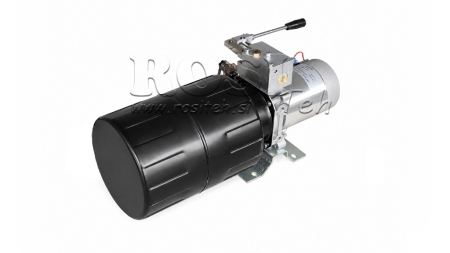 MINI HYDRAULIC POWER-PACK 24V DC - 2.2kW = 2.1cc - 8 liters - single-phase unit WITH MANUAL PUMP
