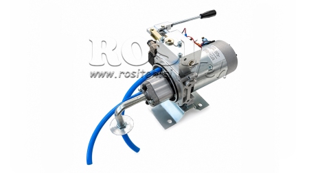 MINI HYDRAULIC POWER-PACK 24V DC - 2.2kW = 2.1cc - 8 liters - single-phase unit WITH MANUAL PUMP