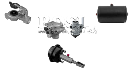 CONJUNTO DE FREIOS HIDRÁULICOS A AR PARA REBOQUE SISTEMA CIRCULAR COMPLETO 1 CILINDRO