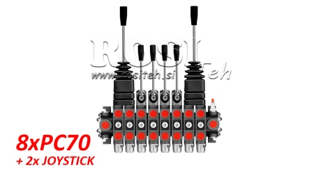 HIDRAULISKAIS VĀRSTS 8XPC70 + 2X JOYSTICK