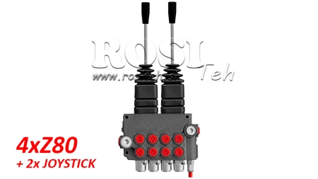 HYDRAULICKÝ VENTIL 4xZ80 + 2x JOYSTICK