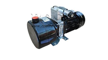 MINI HIDRAULISKA AGREGĀTS 230V AC (0.75 kW) 85 bar - 3.7 cc - 5.2 lit/min - tvertne 4 lit