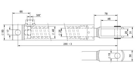 CILINDRO DE FREIO COM SPRING INTERNO 25/70mm