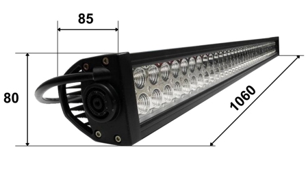 LÂMPADA DE TRABALHO LED - LUZ 80 LED 240W 12V-24V COMBO 106CM MEGA