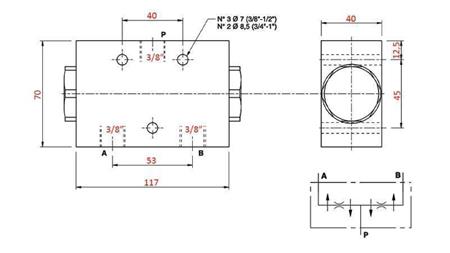 VÁLVULA DE DISTRIBUIÇÃO HIDRÁULICA FLUXO V1020 DFL 1-3 lit - 3/8 - 250 bar (máx.300 bar) METAL