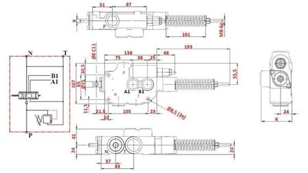 HYDRAULISK VENTIL 1xP80 A7 ZS1/G VRŠIČKAR