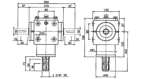 LEŅĢA ZOBU PTO-R20T 1:2 (25HP-18kW)