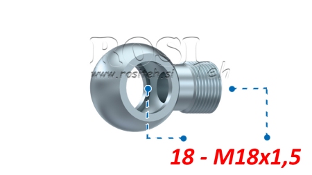 HYDRAULIC BANJO FITTING M18X1,5-18