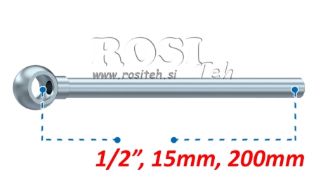 METĀLA BANJO CAURULE 15MM 1/2 200MM