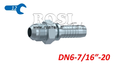HYDRAULISK TILKOBLING AGJ JIC74° HAN DN6-7/16”-20