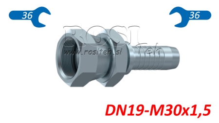 HYDRAULICKÁ PRÍPOJKA JIS Japanese 60° KOMATSU SAMICA DN19–M30×1,5