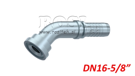 HIDRAULISKĀ SAVIENOJUMU KOMATSU ELBOW 45° DN16MM-FLANGED5/8